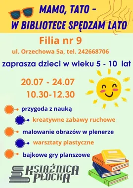 Wakacje w Filii nr 9 - Książnica Płocka otwiera letni rozdział